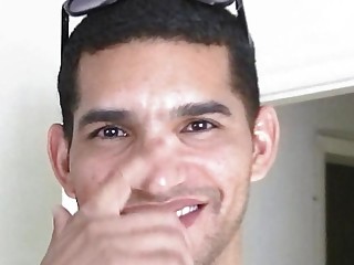 Hot Cuban big dick jerking off